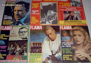 Lote 5 revistas Flama tema Guiné e Moçambique