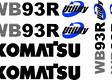 Autocolantes retroescavadora Komatsu WB93R