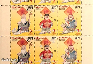 Folha miniatura selos- Lendas e Mitos I-Macau 1994