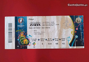 Euro 2016 Bilhete da Final Portugal França