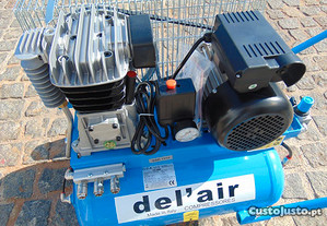 Compressor Delair DEP Duplo 18+18 com motor de 3HP