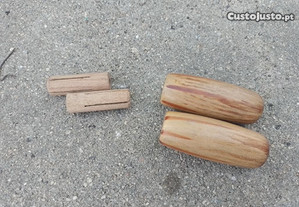 Punhos antigos em madeira para bicicleta pasteleira novos(com requinte)