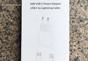 Carregador USB-C 20W com cabo lightning iPhone