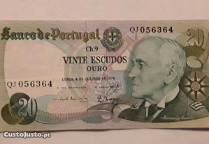 Nota 20$00 (Escudos), Ano 1978, Chapa 9