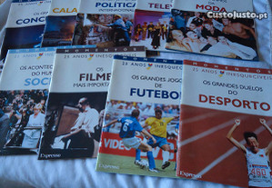 Conjunto de revistas Coleção Jornal Expresso 25 anos inesquecíveis 1973-1997