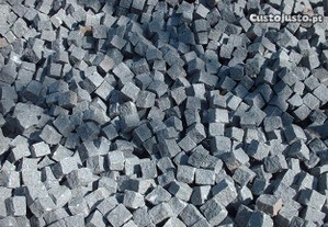 Paralelos Calçada Cubos Mosaico Microcubo Patelas Falcas Granito Cinza