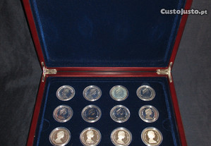 Colecção Dólar em Prata Canadá 1964 a 2002 com estojo