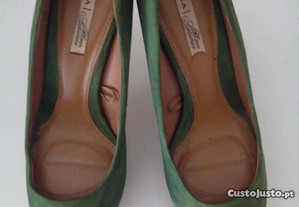 Sapatos Zara cor verde esmeralda tamanho 37