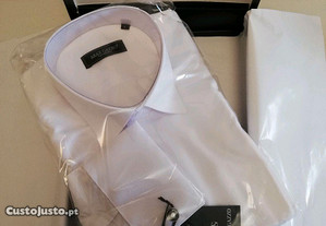 Camisa Cerimónia Branca, em algodão - Arax Gazzo