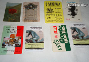 calendários de bolso várias marcas anos 80 e 90