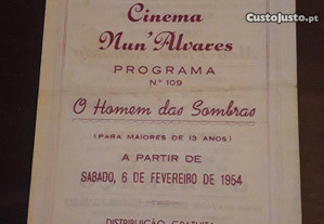 Programa Cinema NunAlvares 1954