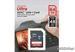 Cartão Memória SD 64 GB