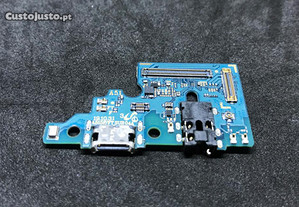 Placa conector de carga Type-C / USB-C + microfone + jack áudio Samsung A51
