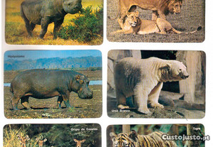 Coleção completa de 12 calendários sobre Animais 1988 / 1989
