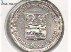 Venezuela - 50 Centimos 1960 - soberba prata