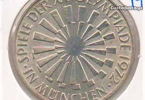 Alemanha(RFA) -10 Deutsche Mark 1972 D- prata