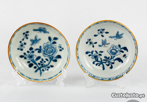 Par de Covilhetes / Pratos Porcelana da China, Período Kangxi, séc. XVII / XVIII