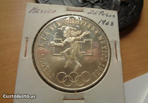 Moeda Mexico Prata 25 Pesos 1968 Of.Envio