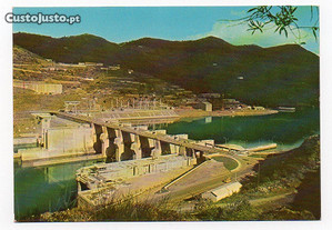 Barragem de Bagaúste - postal ilustrado
