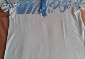 CAMISOLA polo shirt,m.manga,CHEYENNE,branca+OF.Presente