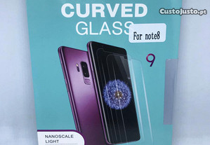 Película de vidro completa curva UV Samsung Note 8