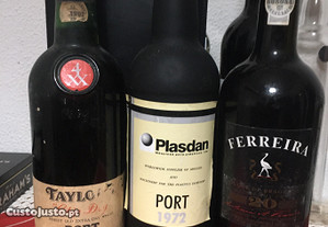 3 garrafas de vinho do Porto