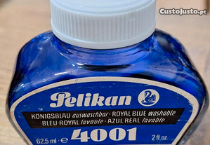 Frasco de tinta Pelikan 4001, azul real lavável