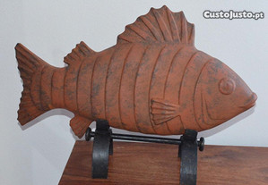 Peixe de Cerâmica com Suporte de Ferro México