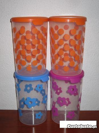 frascos ou caixas hermeticas de plastico novas