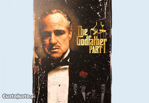Placa retro folheada em metal filme The Godfather Part I 20x30cm