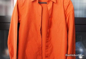 Camisa laranja de mulher MASSIMO DUTTI tamanho M skinny