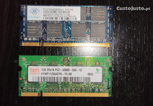 Memória sodimm 1 Gb DDR2 5300s