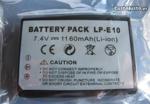 Bateria lp-e10 lpe10 para canon eos 1100d kiss x50