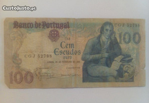 Nota 100 escudos - cem escudos - Portugal - 1981