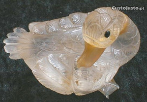 Cisne de quartzo cristal 9x6x6cm