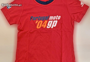 T-Shirt de Criança Unissexo, Portugal Moto GP, Nova