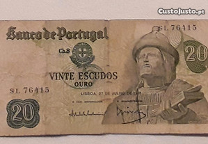 Nota 20$00 (Escudos), Ano 1971, Chapa 8