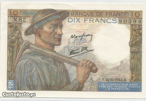 Espadim - Nota de 10 Francos de 1944 - França 594