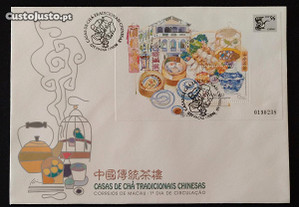 FDCB-envelope 1.dia bloco-Casas de Chá-Macau-1996