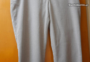 Calças H&M, cor castanho claro e tamanho 40 (cintura 42)+túnica