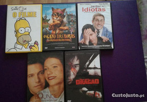 DVDs Os Simpsons - O Filme/ O Gato das Botas/Jantar de Idiotas/O Beijo Mortal do Dragão/BOUNCE