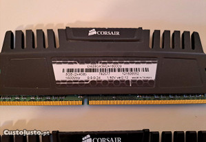 Kit Memórias RAM 8GB DDR3 Corsair Vengeance a 1600 Mhz para PC desktop