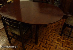 Mesa de sala de jantar em madeira (1,20 ou 1,60 m)