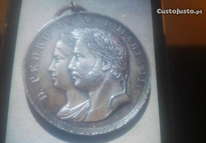 Medalha em Cobre de Portugal 1826 - 1834 Bustos de D. PEDRO IV e D. MARIA II