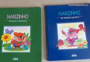 Livros Ilustrados Narizinho - 1 Livro Respeita a natureza e 1 Livro Tão distraído que ele é ...