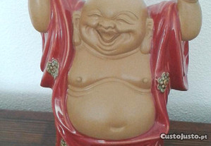 Buda Felicidade em terracota vidrada
