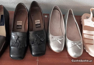 Conjunto 4 Pares Sapatos 38 Sabrinas Sandálias Senhora