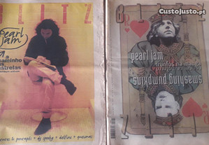 Jornais Blitz capas Pearl Jam ano 2000 Raros