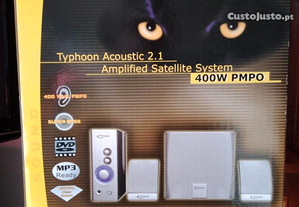 Sistema de som 2.1 Typhoon (novo)