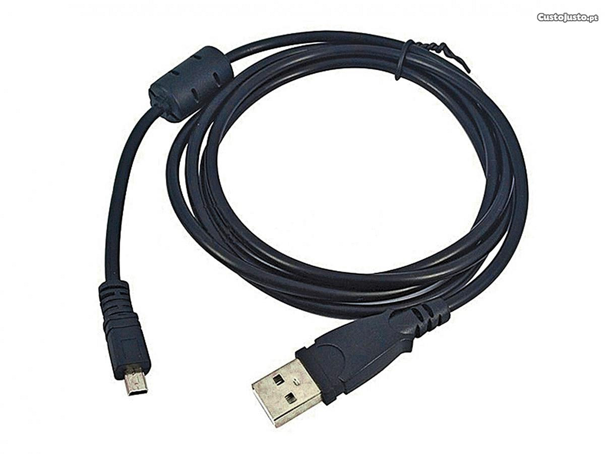 Cabo de dados UC-E6 USB (1 m), 8 Pinos para Olympus Pentaxist FinePix, Sony, Nikon Coolpix